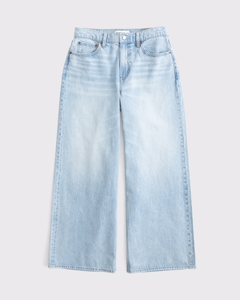 Curve Love High Rise Wide Leg Star Embroidered Jean