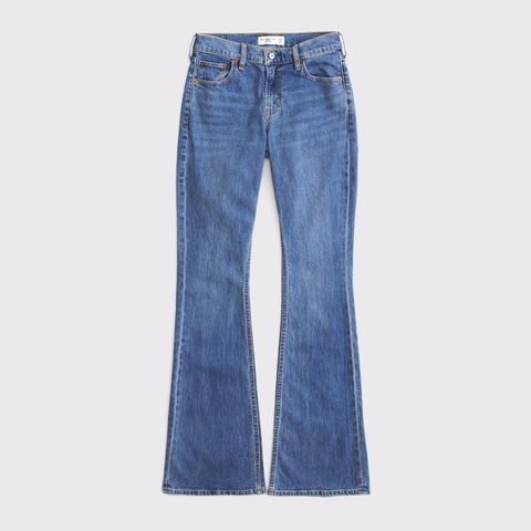 Женские джинсы Abercrombie & Fitch Mid Rise Bootcut Cowboy Embroidered Jean