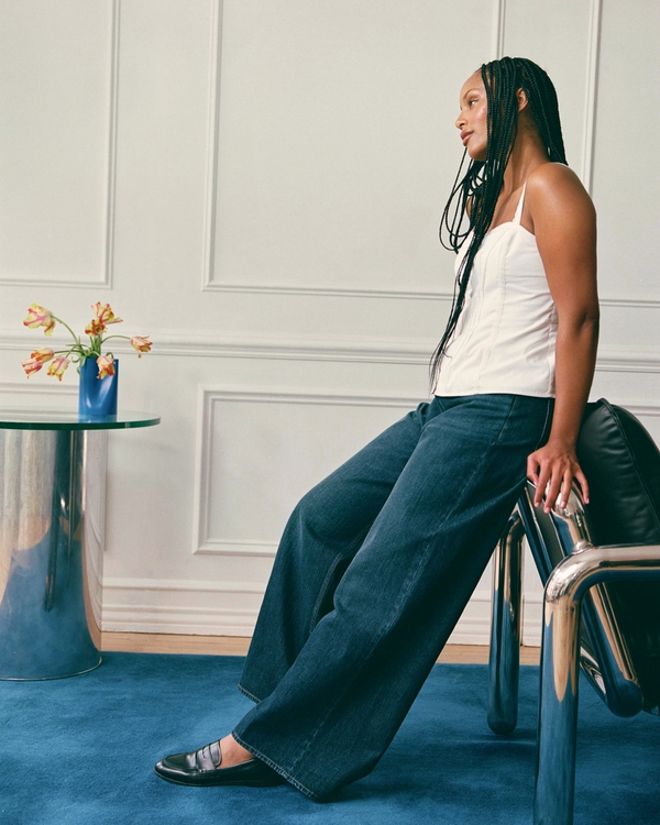 Curve Love High Rise Wide Leg Jean, Dark view 2