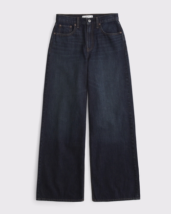 ABERCROMBIE & FITCH Women's Curve Love High Rise Wide Leg Jean | Women's New Arrivals | Abercrombie.com