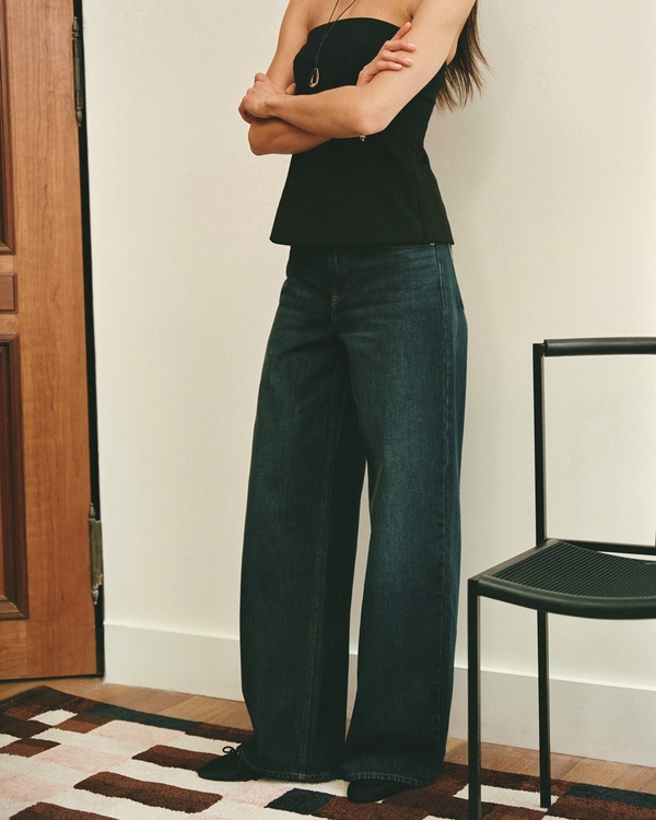 High Rise Wide Leg Jean, Dark view 2