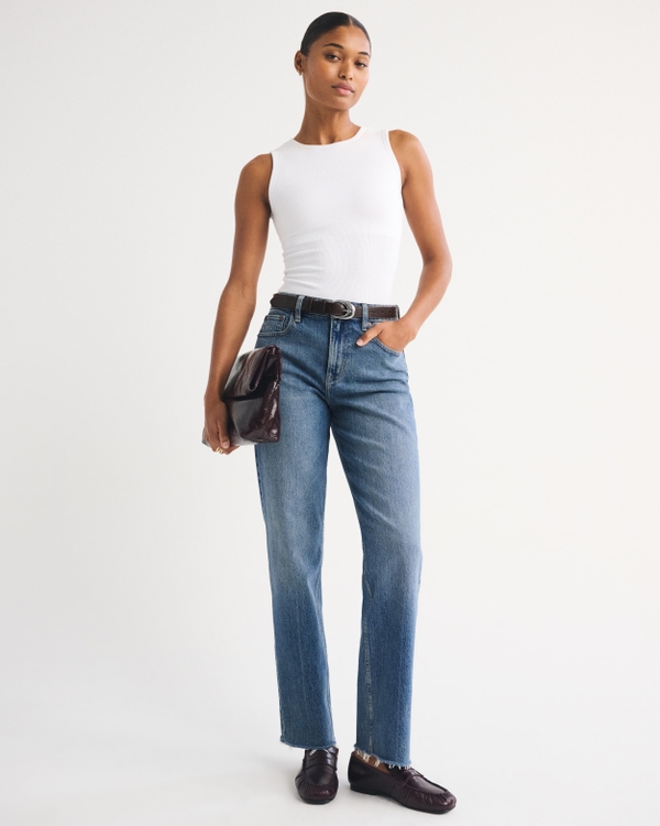 Curve Love High Rise 90s Straight Jean, Medium view 1
