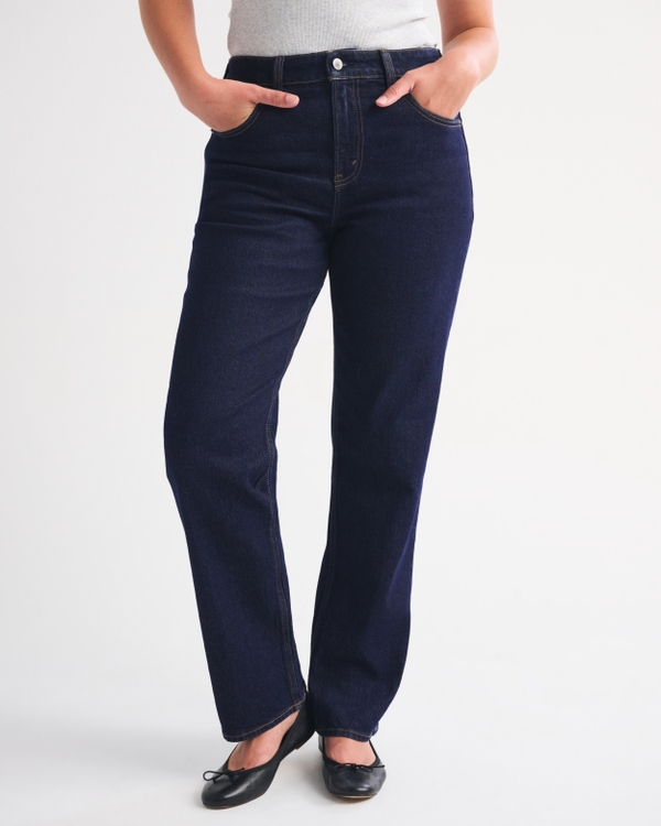 Curve Love High Rise 90s Straight Jean, Rinse view 2