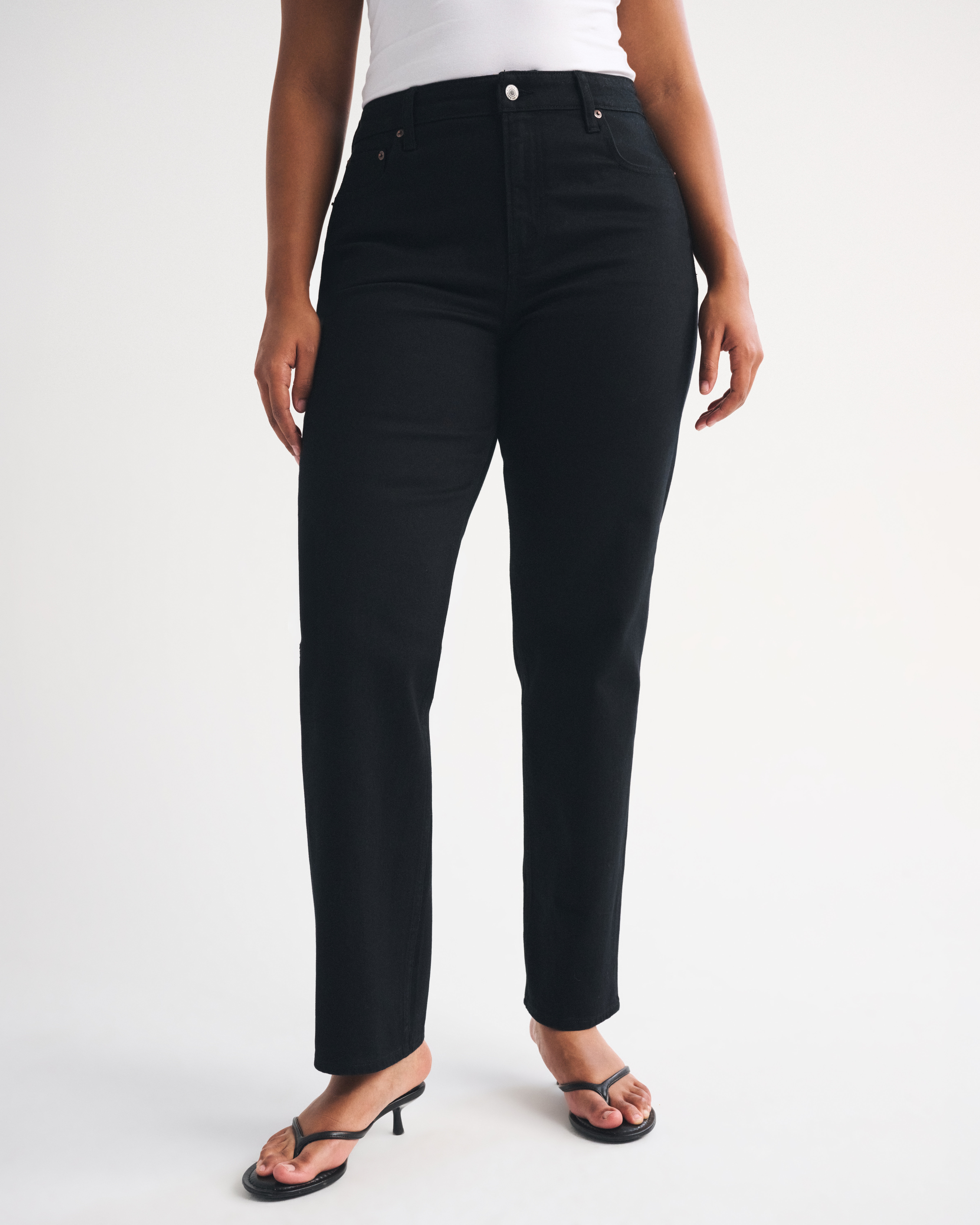 Женские джинсы Abercrombie & Fitch Curve Love High Rise 90s Straight Jean — фото 3