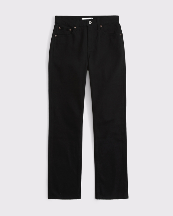 Curve Love High Rise 90s Straight Jean, Black view 1