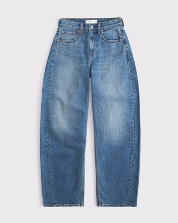 High Rise Barrel Jean from Abercrombie & Fitch - $90