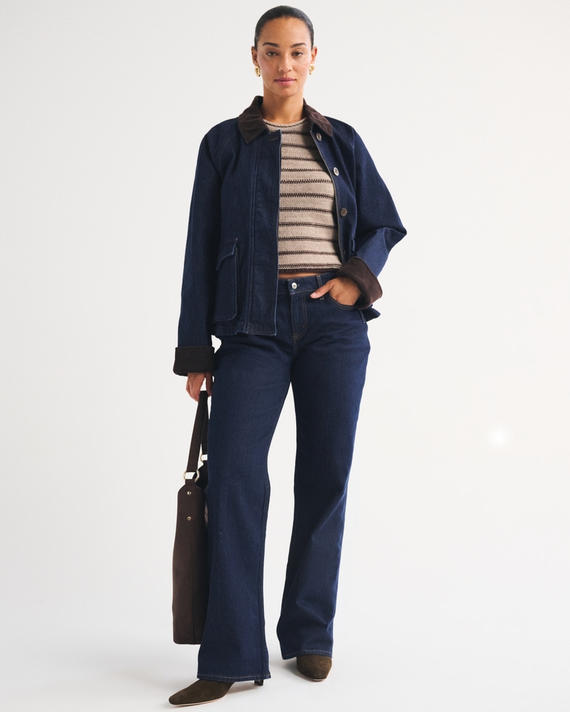 Curve Love Low Rise Relaxed Jean - rinse by Abercrombie & Fitch