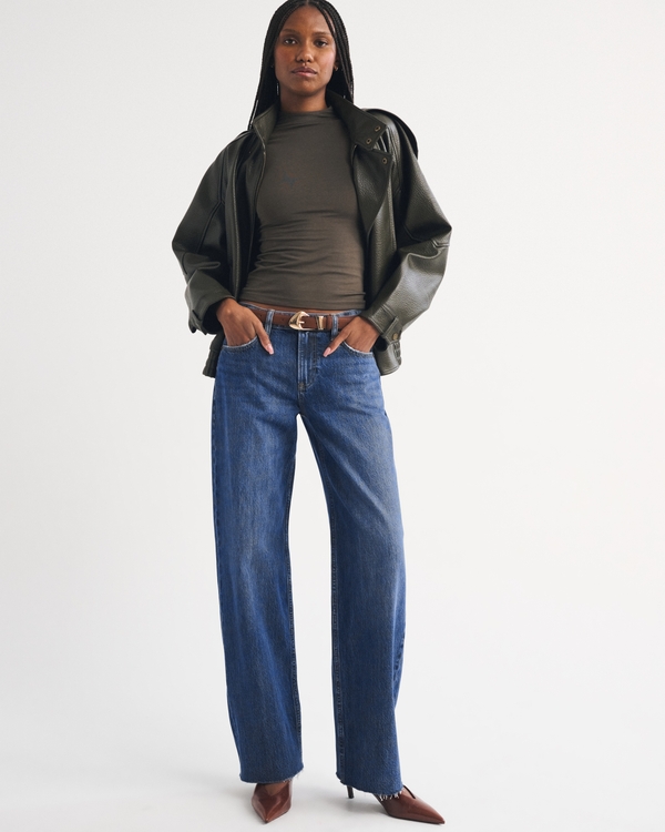 Low Rise Ultra Loose Jean, Dark Wash view 1