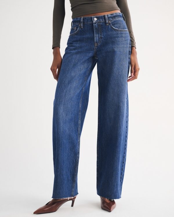 Low Rise Ultra Loose Jean, Dark Wash view 2