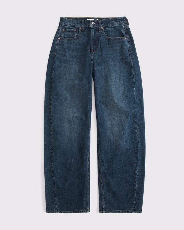 Curve Love High Rise Barrel Jean, Dark view 1
