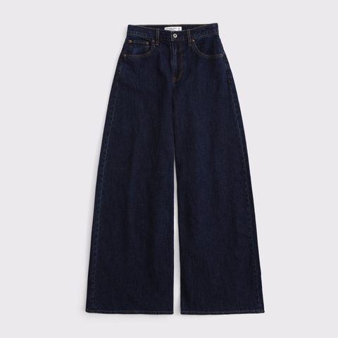 Женские джинсы Abercrombie & Fitch Linen-Blend High Rise Ultra Wide Leg Jean