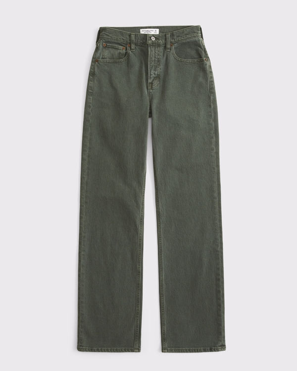 High Rise 90s Relaxed Jean, Olive view 1