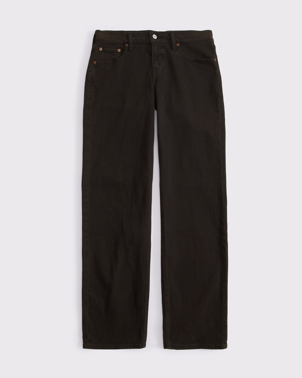Low Rise 90s Relaxed Jean, Dark Brown view 1