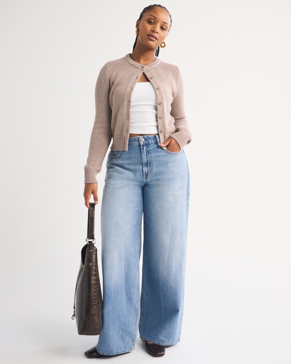 Curve Love High Rise Wide Leg Jean, Medium view 1