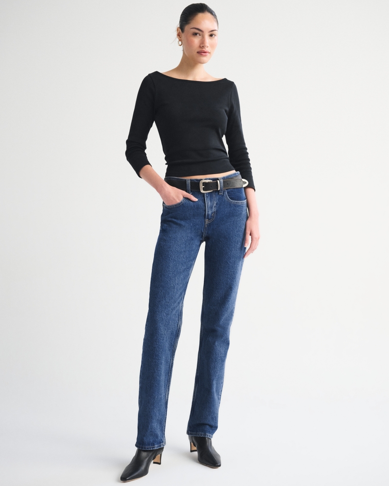 Abercrombie and Fitch High Rise 90s Straight Jean