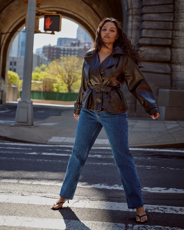 Curve Love High Rise 90s Straight Jean, Medium view 1