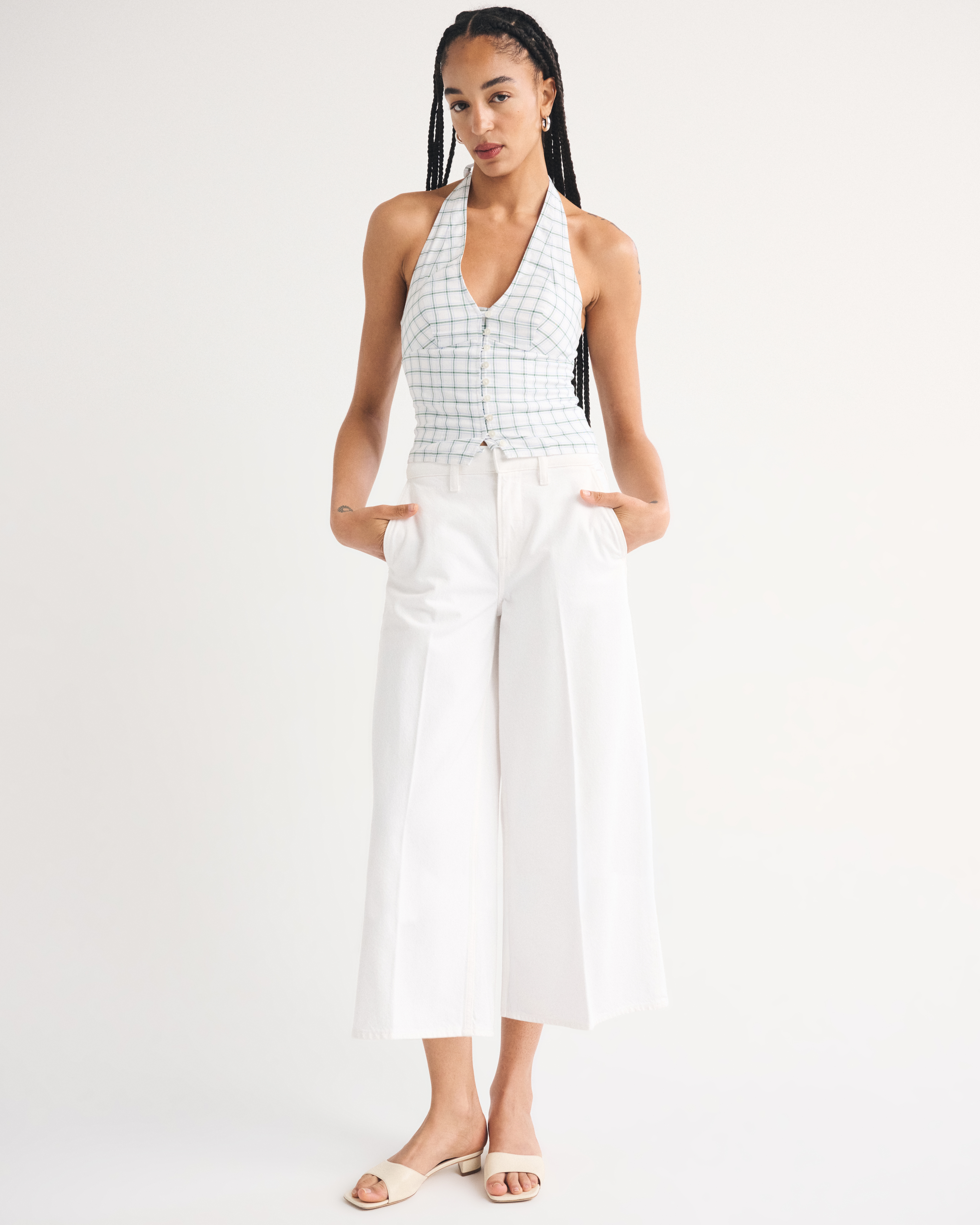 Женские джинсы Abercrombie & Fitch High Rise Culotte Jean — фото 3