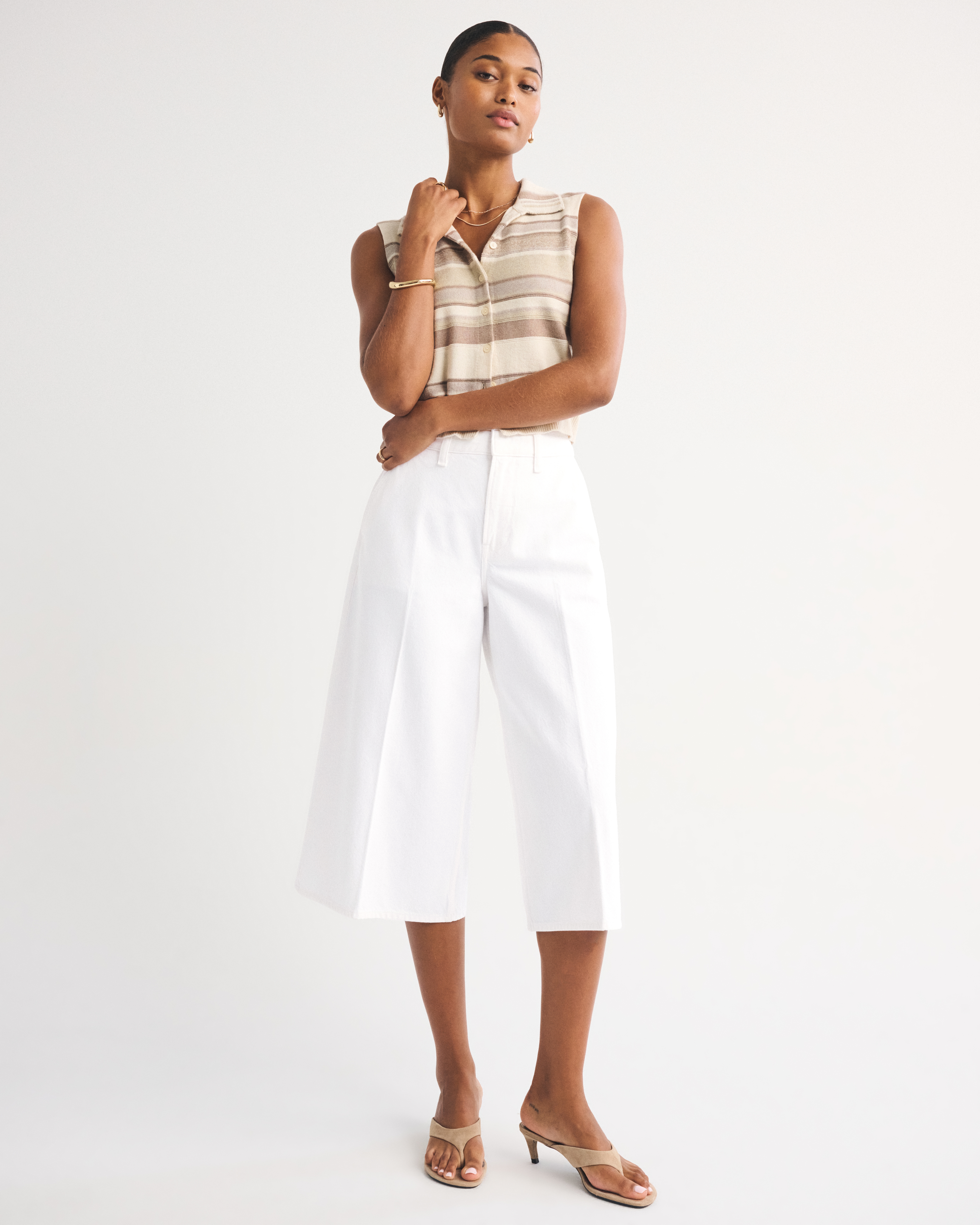 Женские джинсы Abercrombie & Fitch Curve Love High Rise Culotte Jean — фото 2
