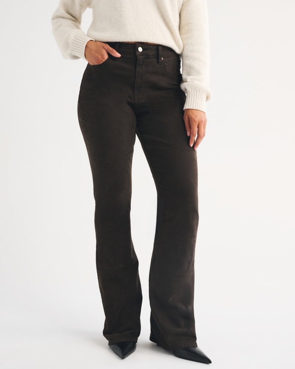 Curve Love High Rise Bootcut Jean, Brown view 2
