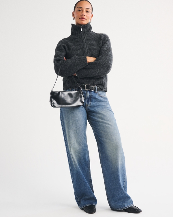 Curve Love Low Rise Ultra Loose Jean by Abercrombie & Fitch