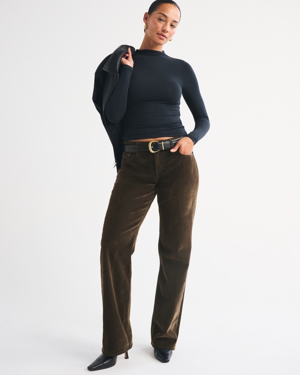 Curve Love Low Rise 90s Relaxed Velvet Jean