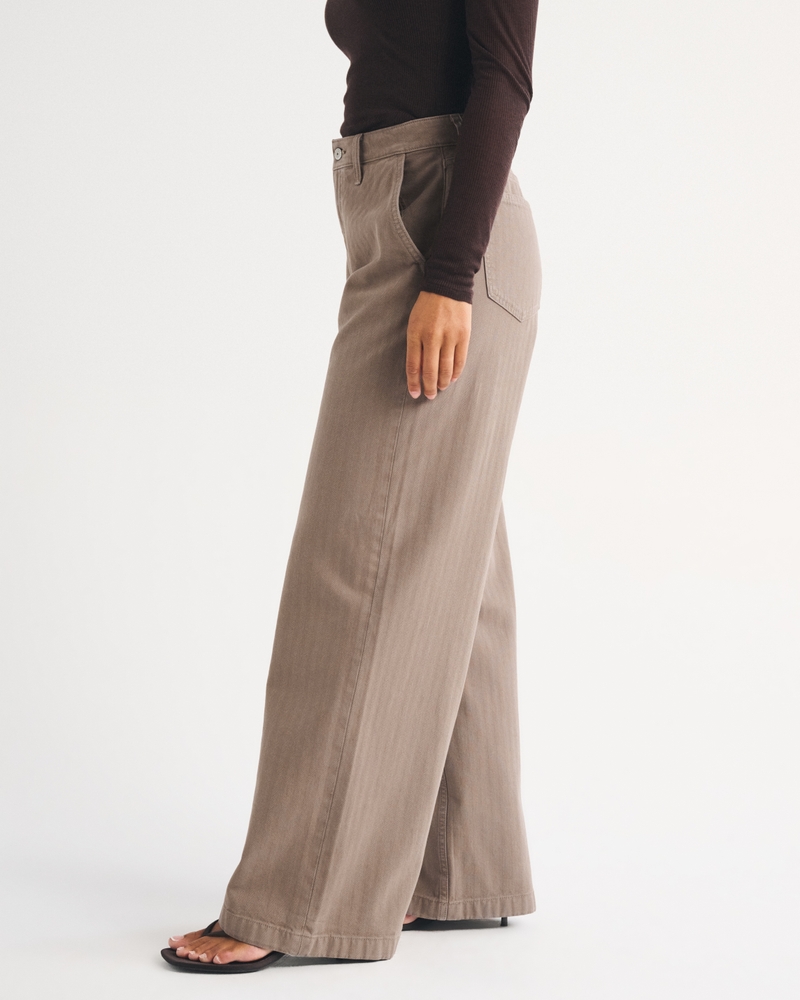 Curve Love High Rise Wide Leg Trouser Jean - thumbnail 4