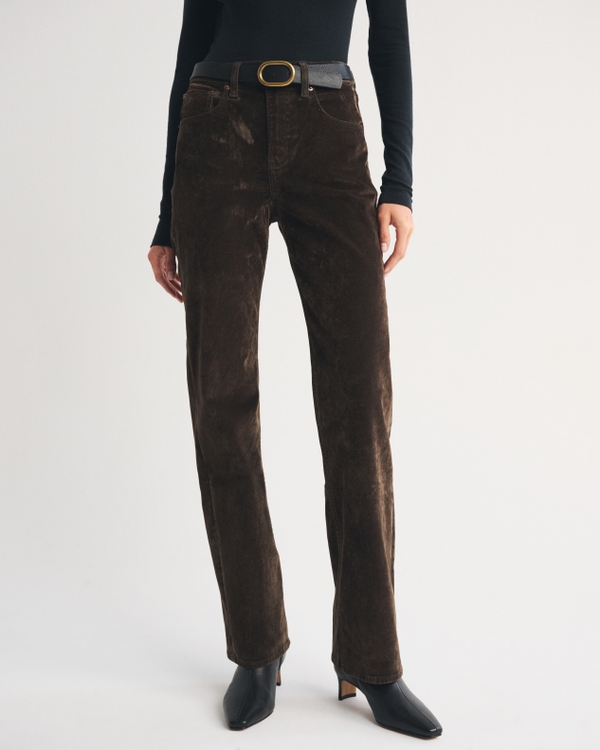 High Rise 90s Relaxed Jean, Brown Velvet view 2