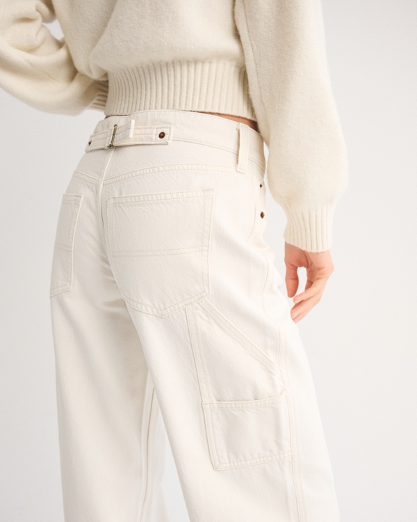 Abercrombie ホワイトカーゴパンツy2k Women's Low Rise Ultra Loose Jean | Women's Bottoms | Abercrombie.com