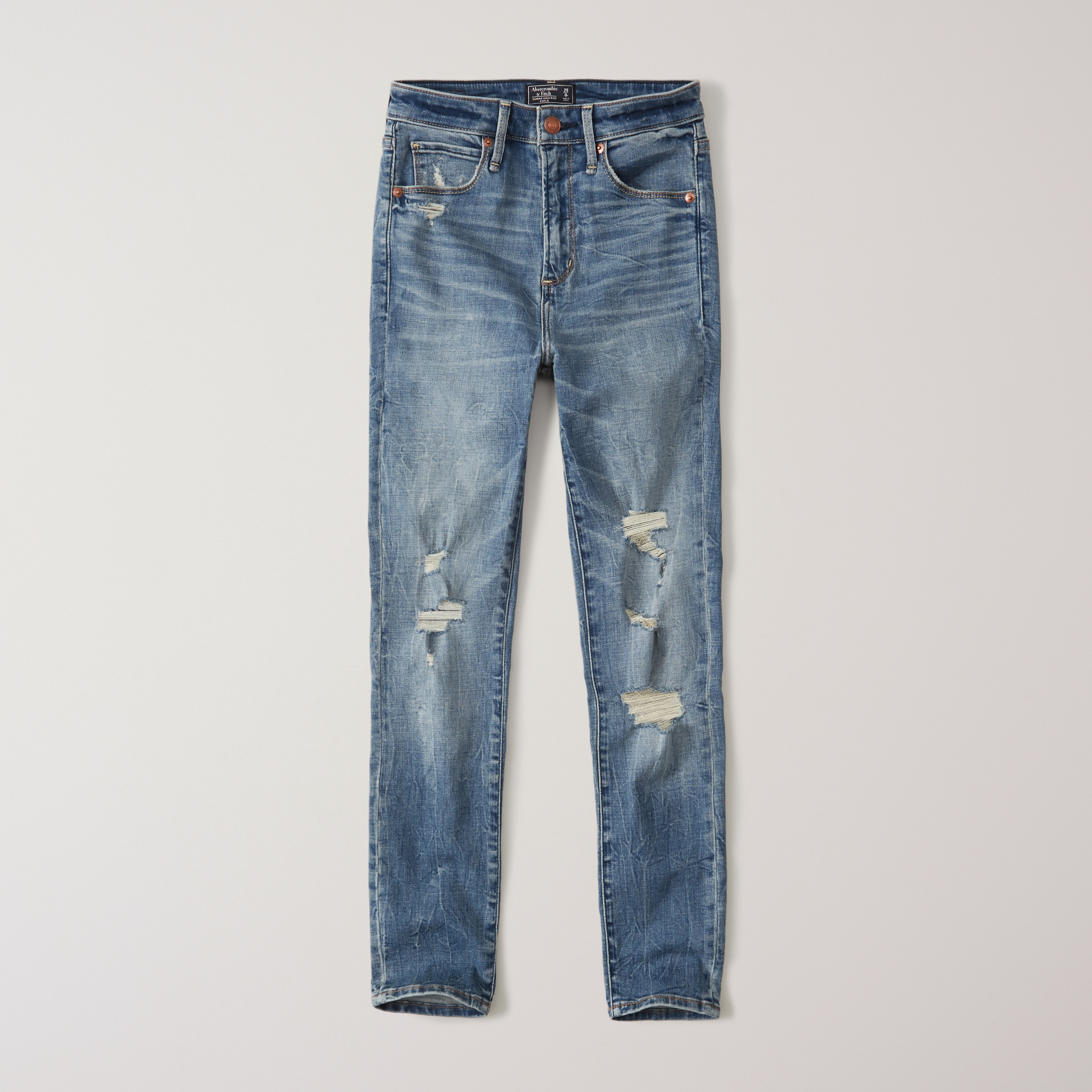 high rise super skinny ankle jeans abercrombie and fitch