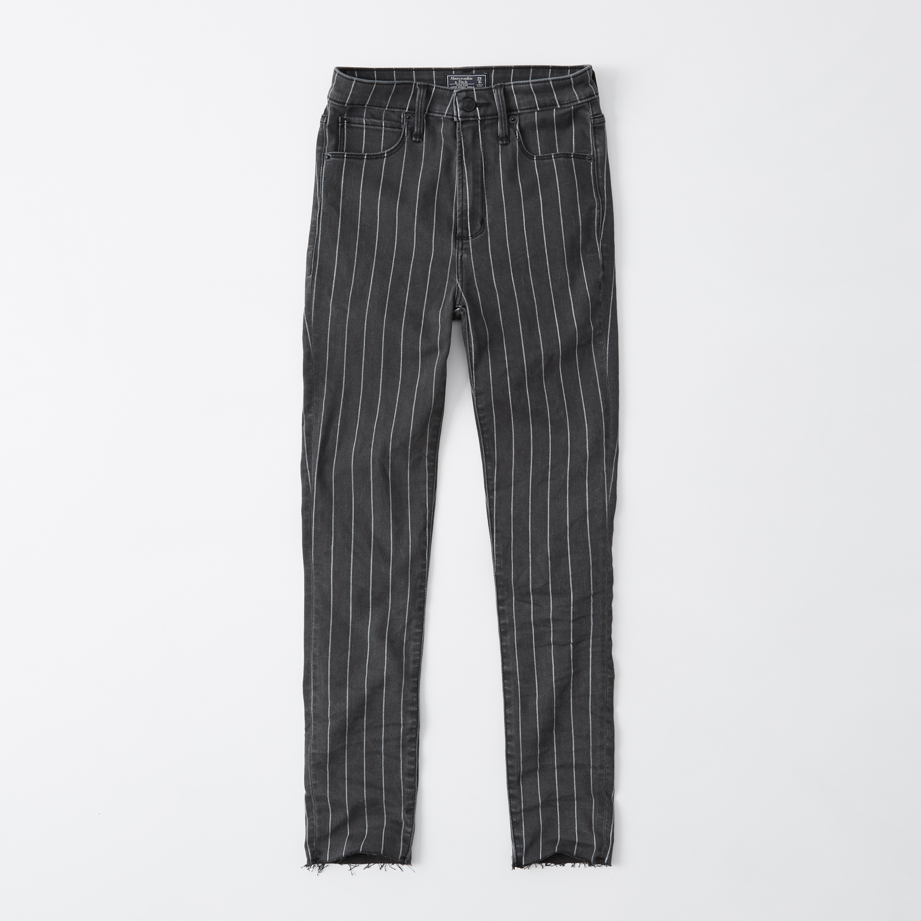 black pinstripe jeans