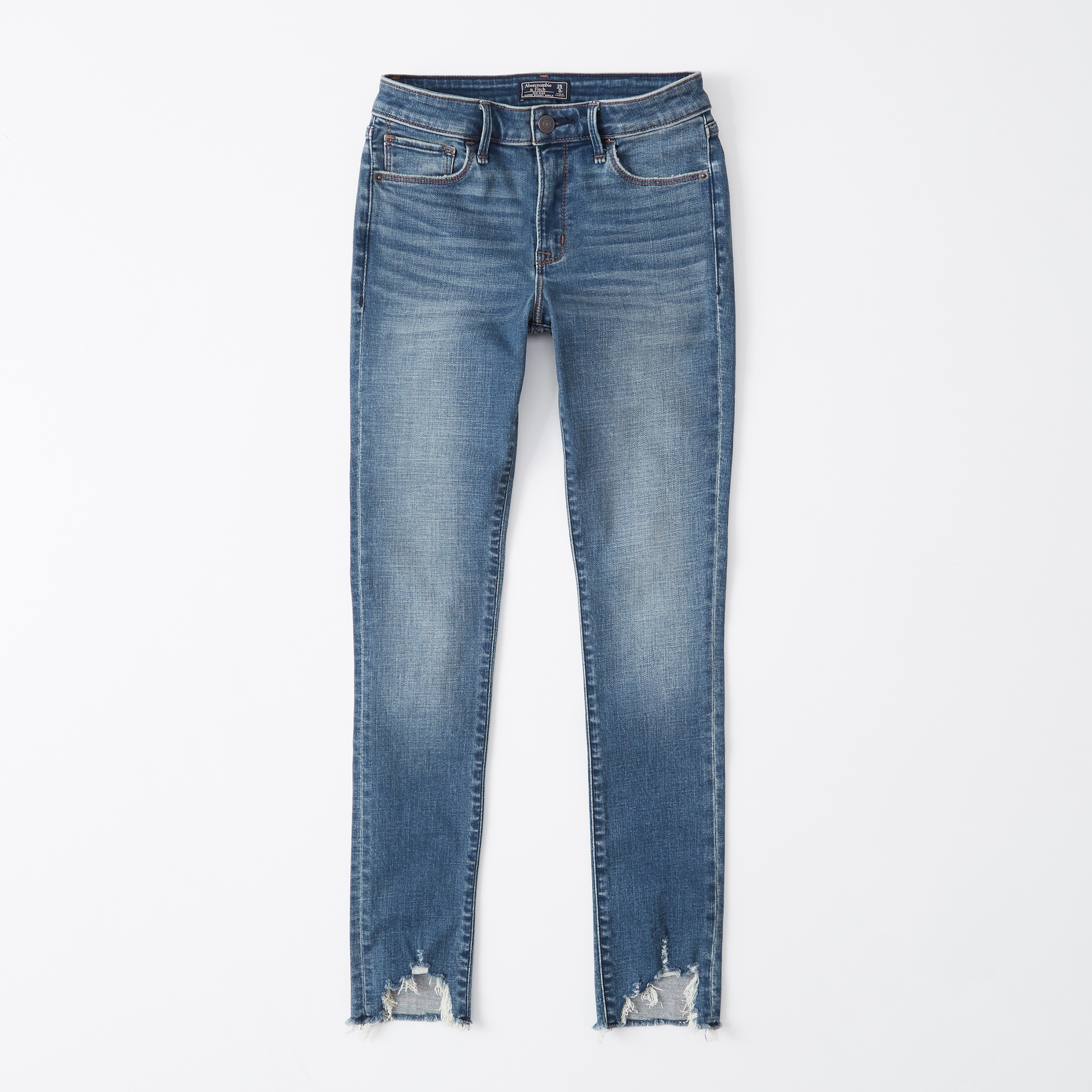 abercrombie and fitch mid rise super skinny ankle jeans