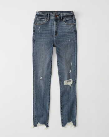 Women's Ripped High Rise Super Skinny Ankle Jeans Women's Clearance