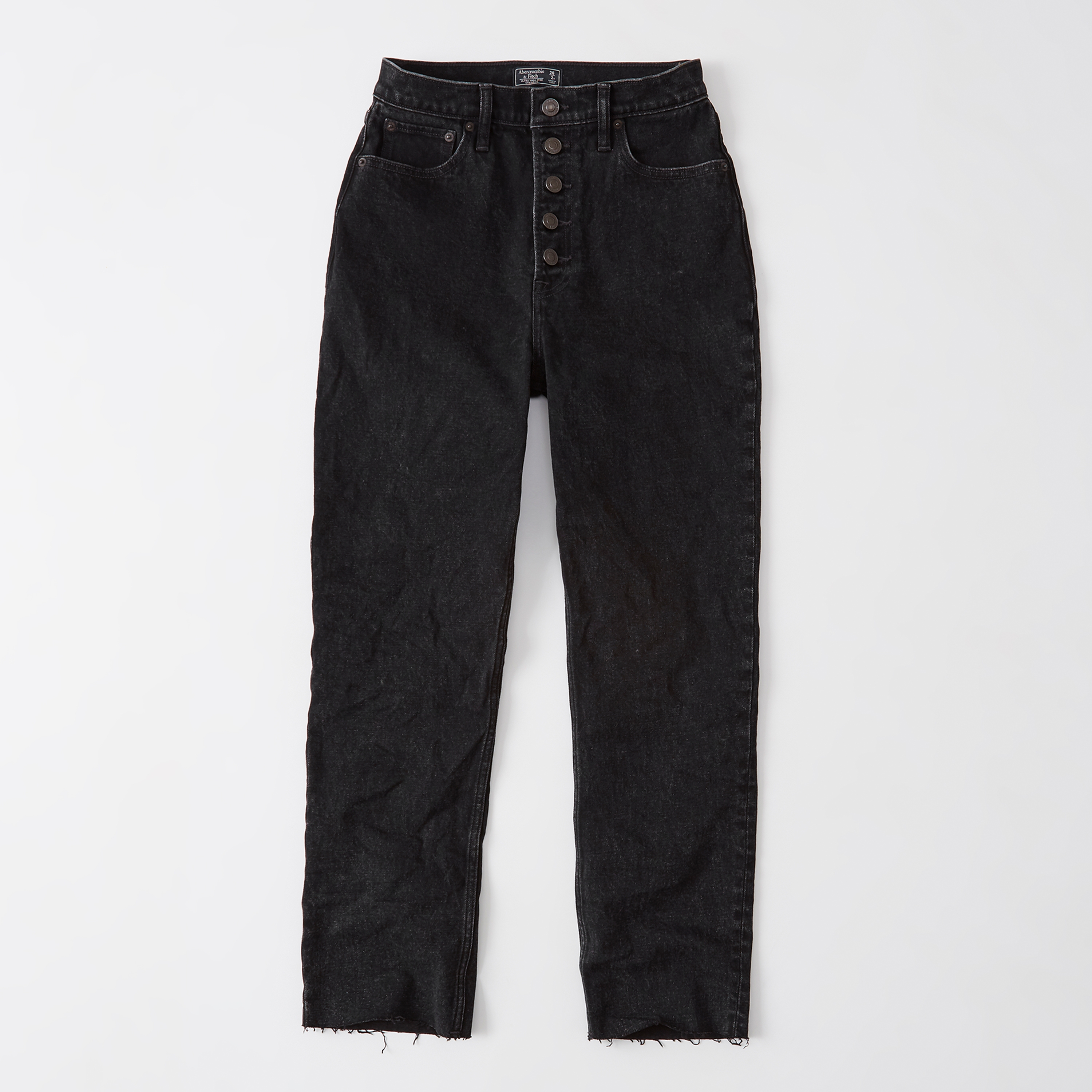 high rise ankle straight jeans abercrombie