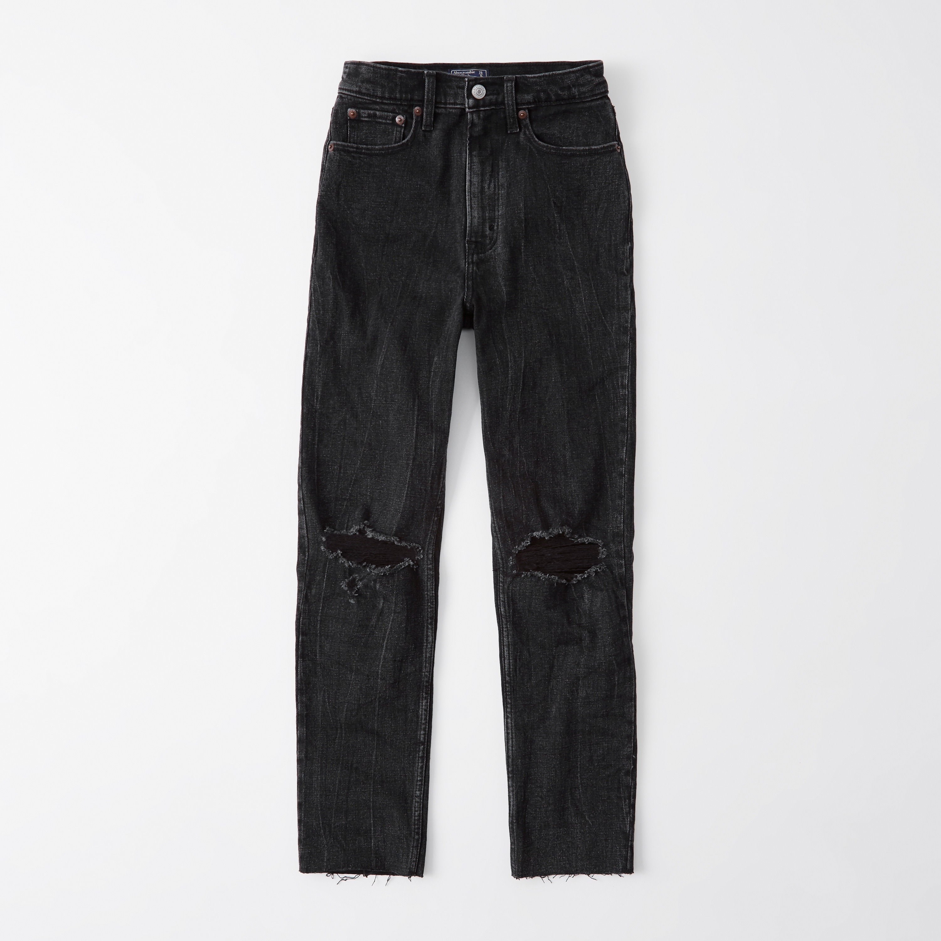 ripped black mom jeans
