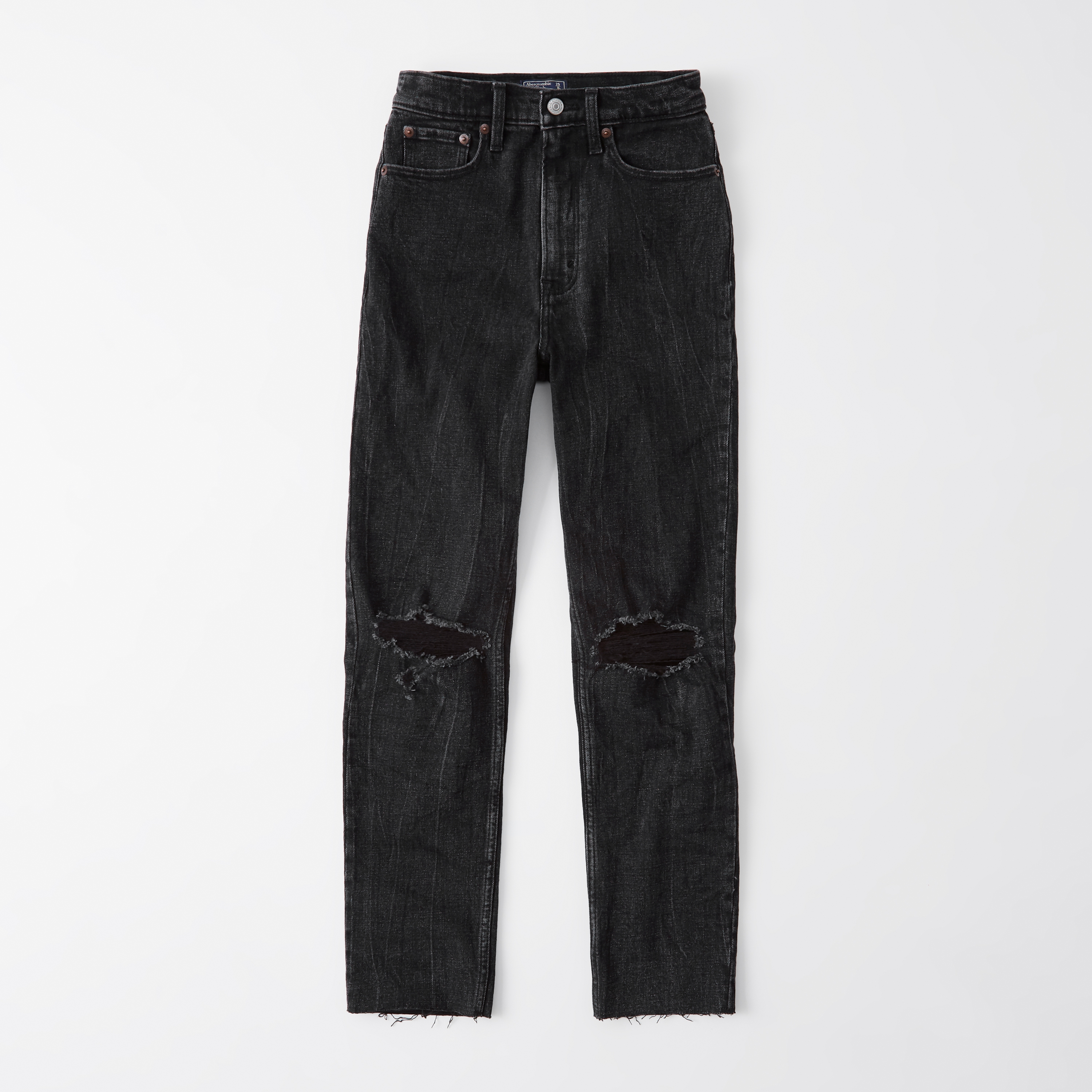 black high rise mom jeans