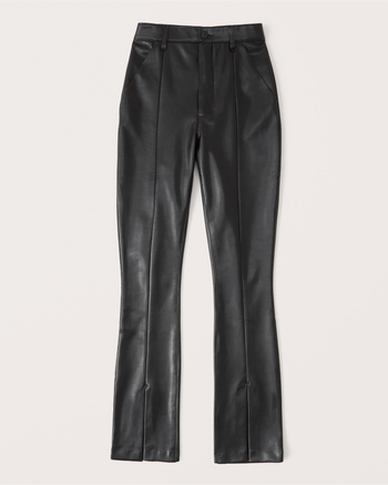 Women's Curve Love Vegan Leather Split-Hem Pants | Women's Bottoms ...