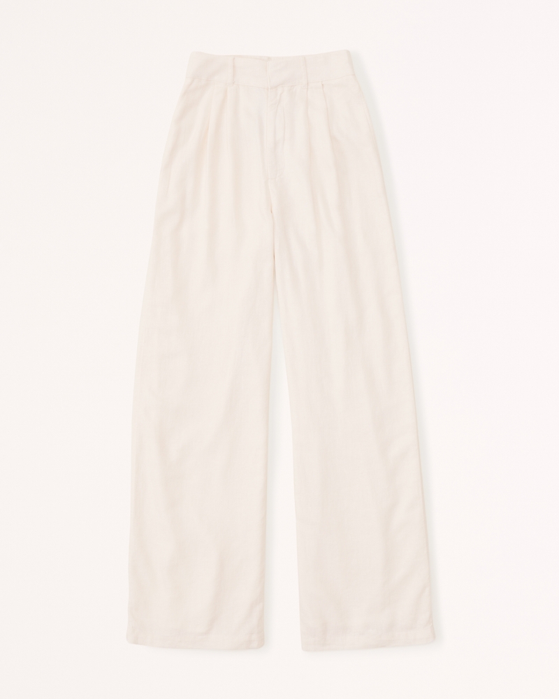 Women's Tailored LinenBlend Wide Leg Pants Women's Sale