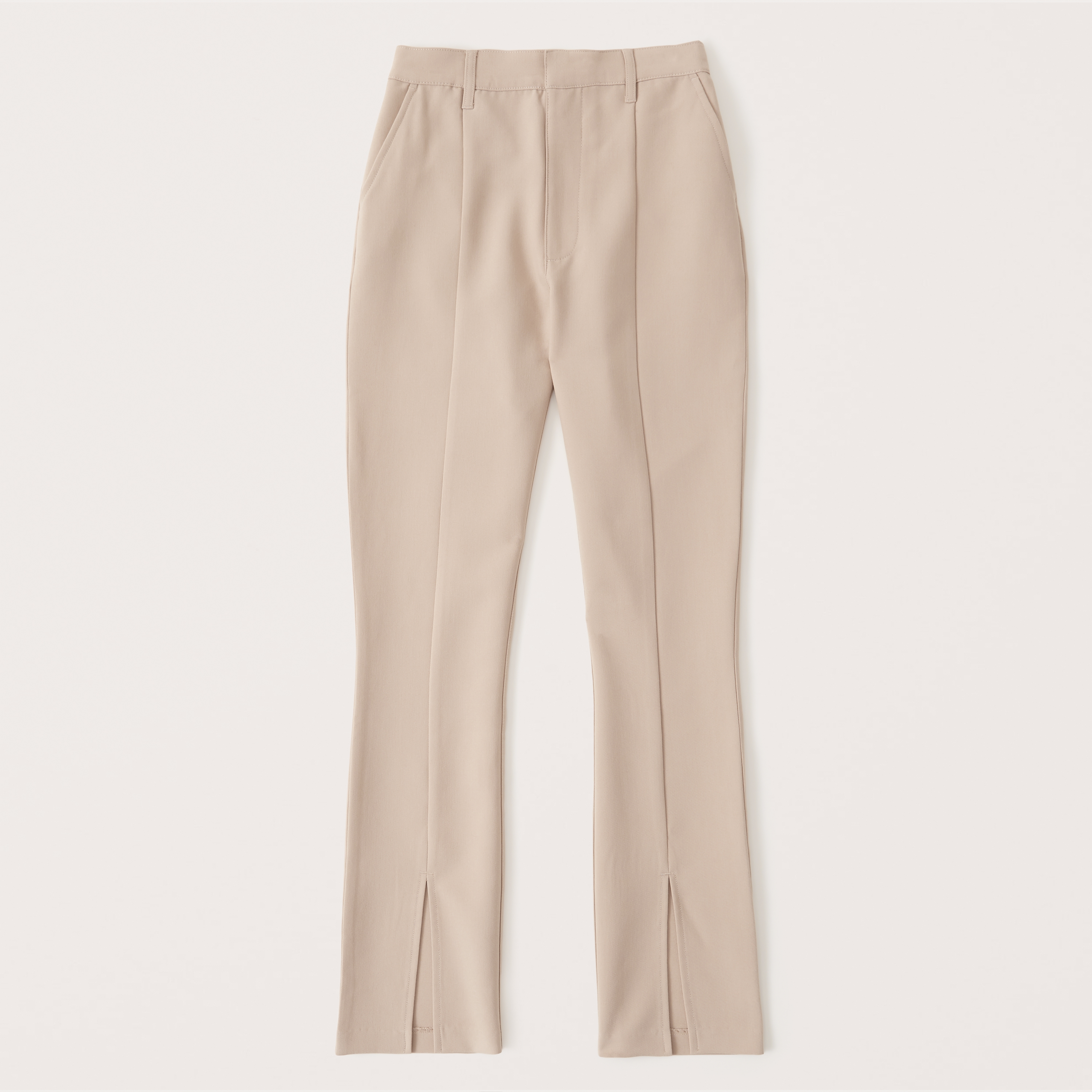 abercrombie black split hem pants