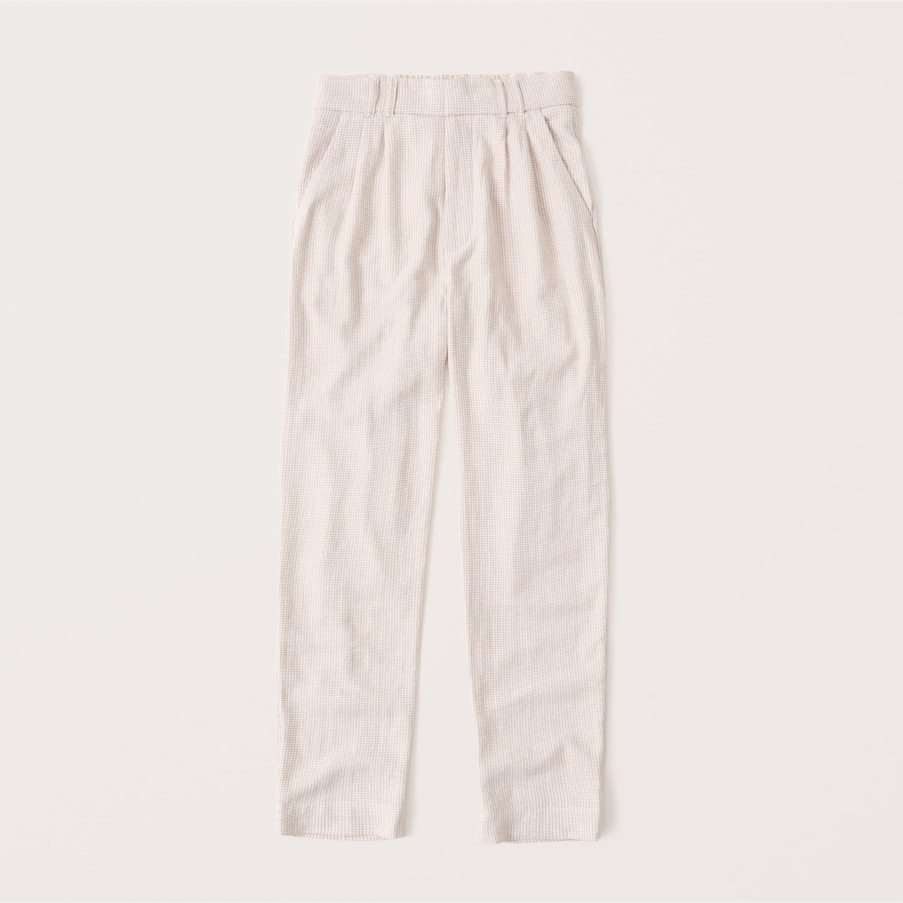 Women's Linen-Blend Pleated Taper Pants 