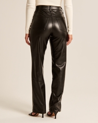 Women's Vegan Leather 90s Straight Pant, Women's Clearance