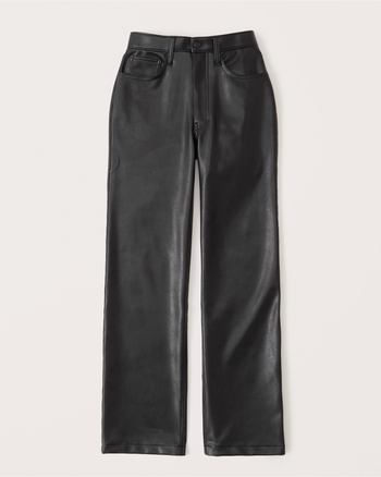 Women's Curve Love Vegan Leather 90s Relaxed Pant | Women's Bottoms ...