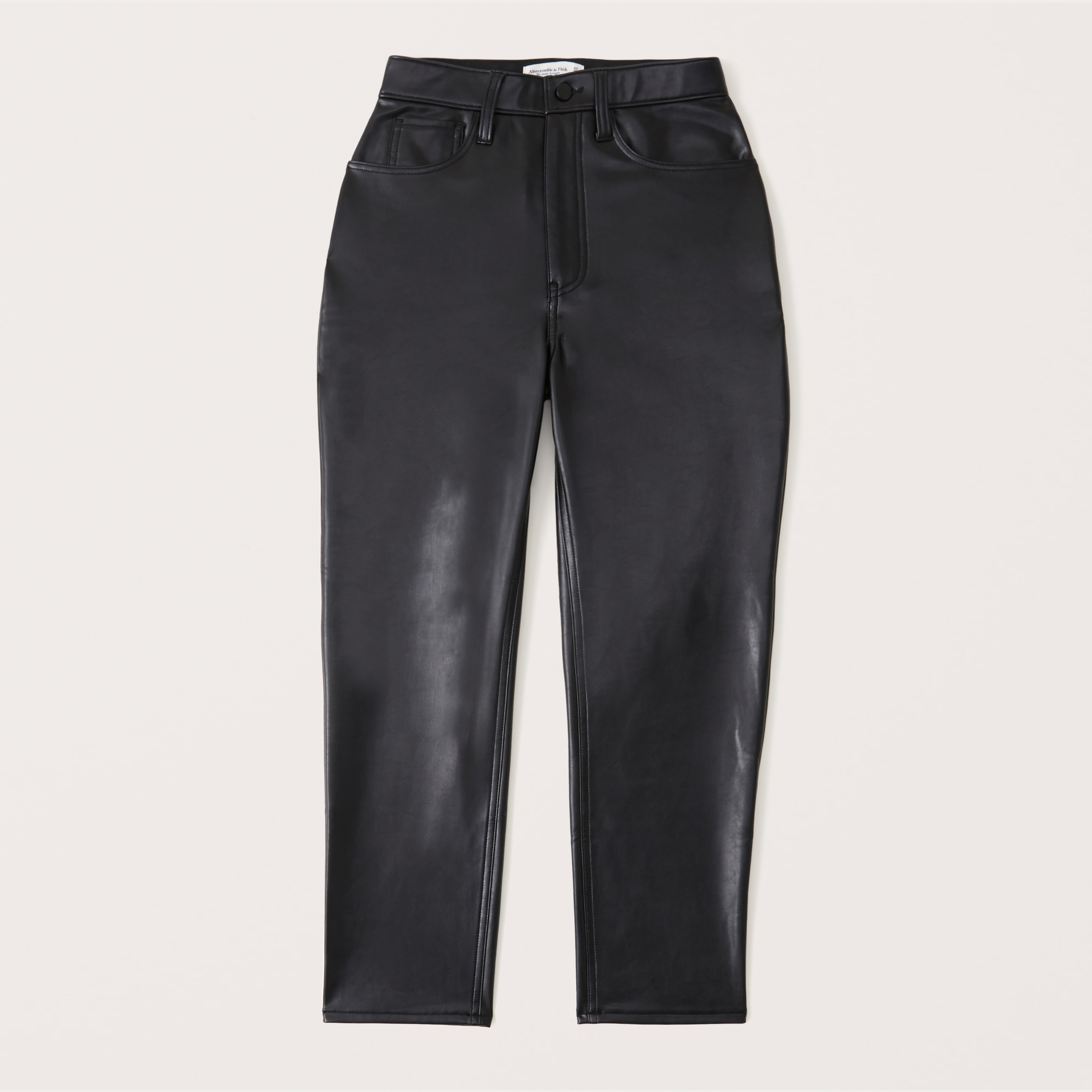 Curve Love Vegan Leather Ankle Straight Pant