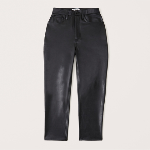 Женские брюки Abercrombie & Fitch Curve Love Vegan Leather Ankle Straight Pant