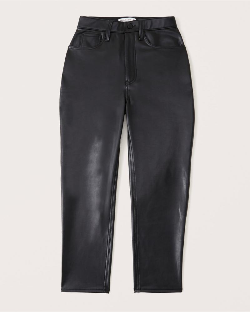 Women's Curve Love Vegan Leather Ankle Straight Pant | Women's Bottoms ...