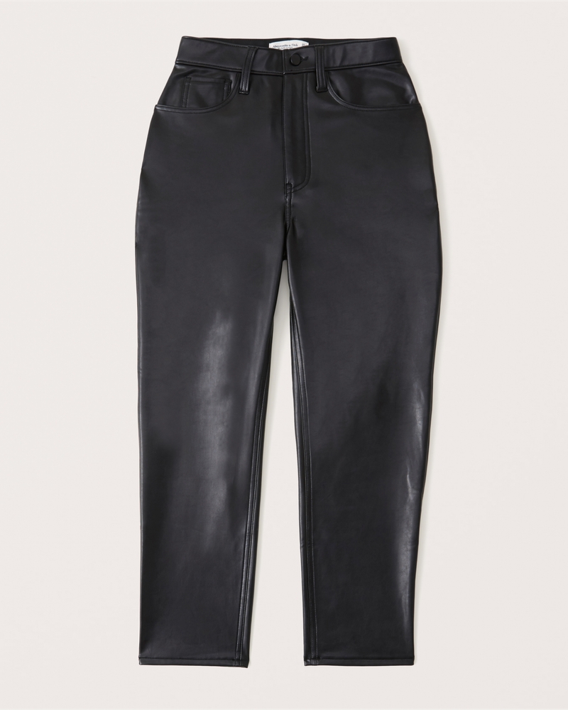 Women's Curve Love Vegan Leather Ankle Straight Pant | Women's