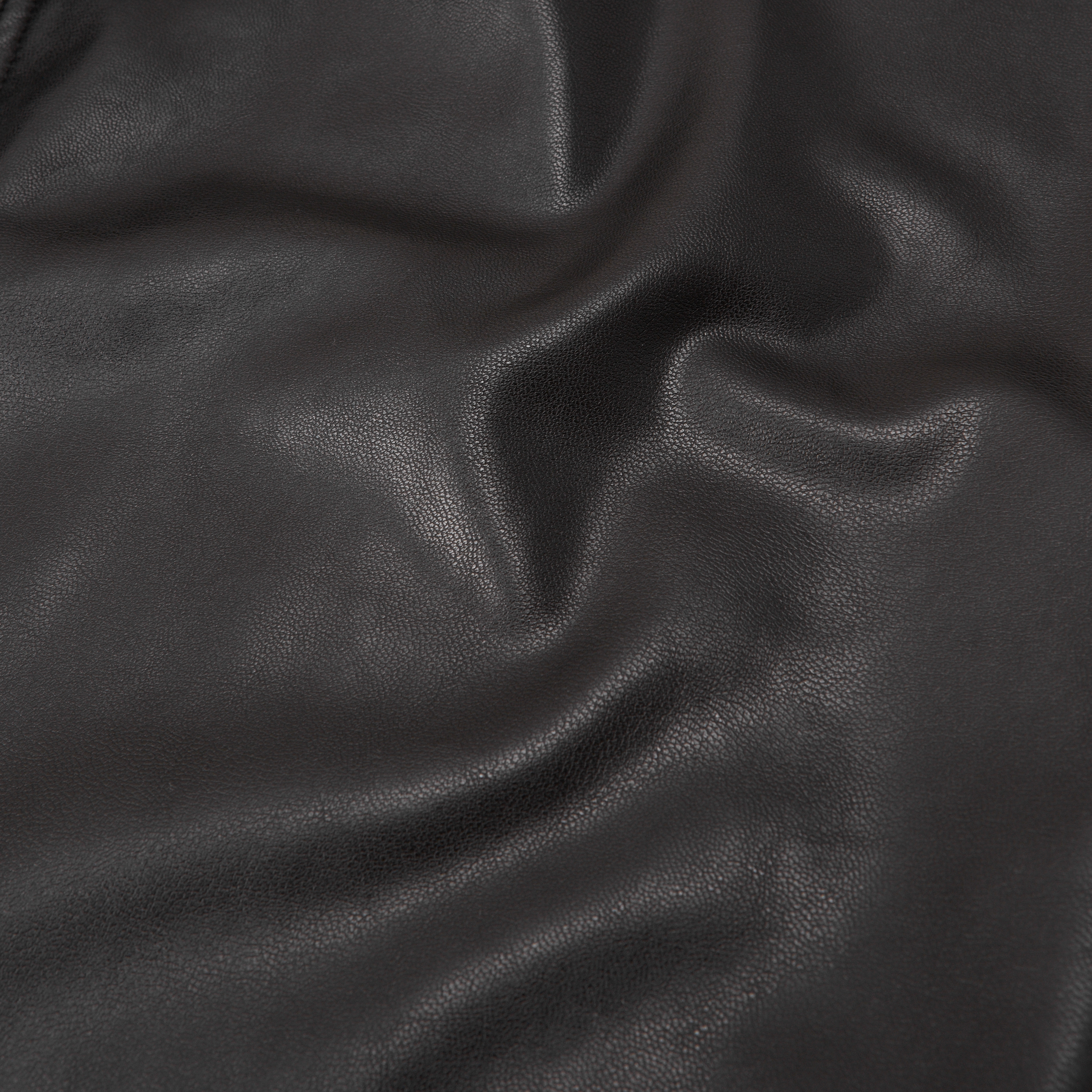 Abercrombie & Fitch Curve Love Vegan Leather Ankle Straight Pant In Black