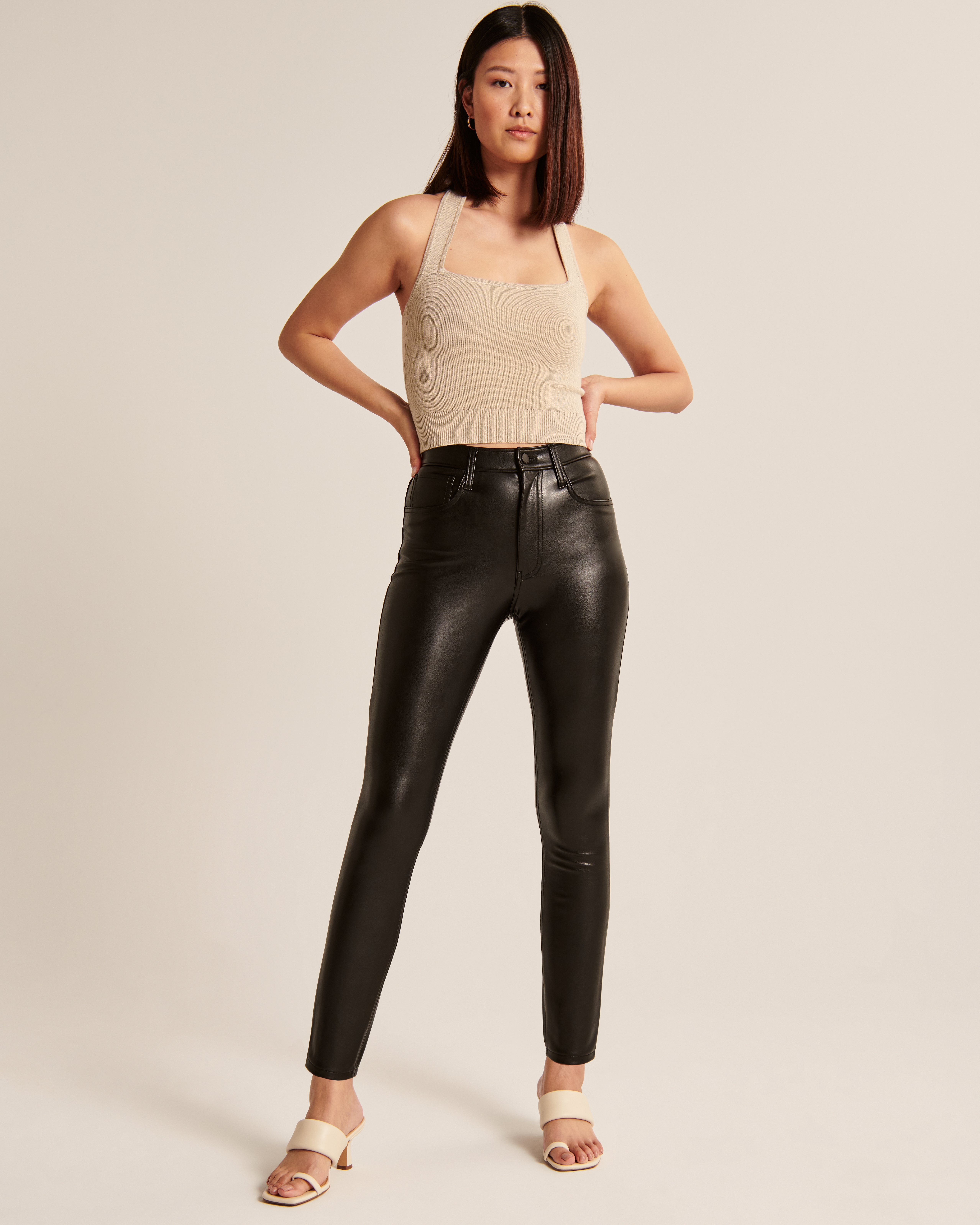 Women's Vegan Leather Skinny Pant | Women's Bottoms | Abercrombie.com