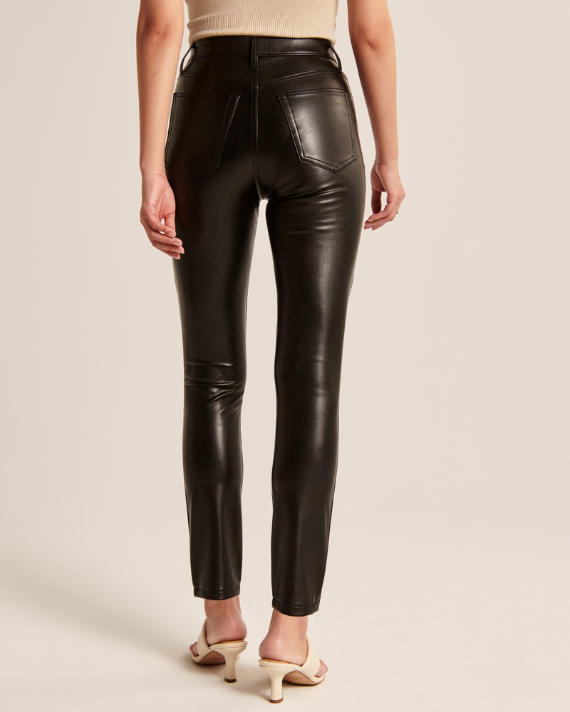 Vegan leather slim pants Skims Grey size M International in Vegan leather -  28143195