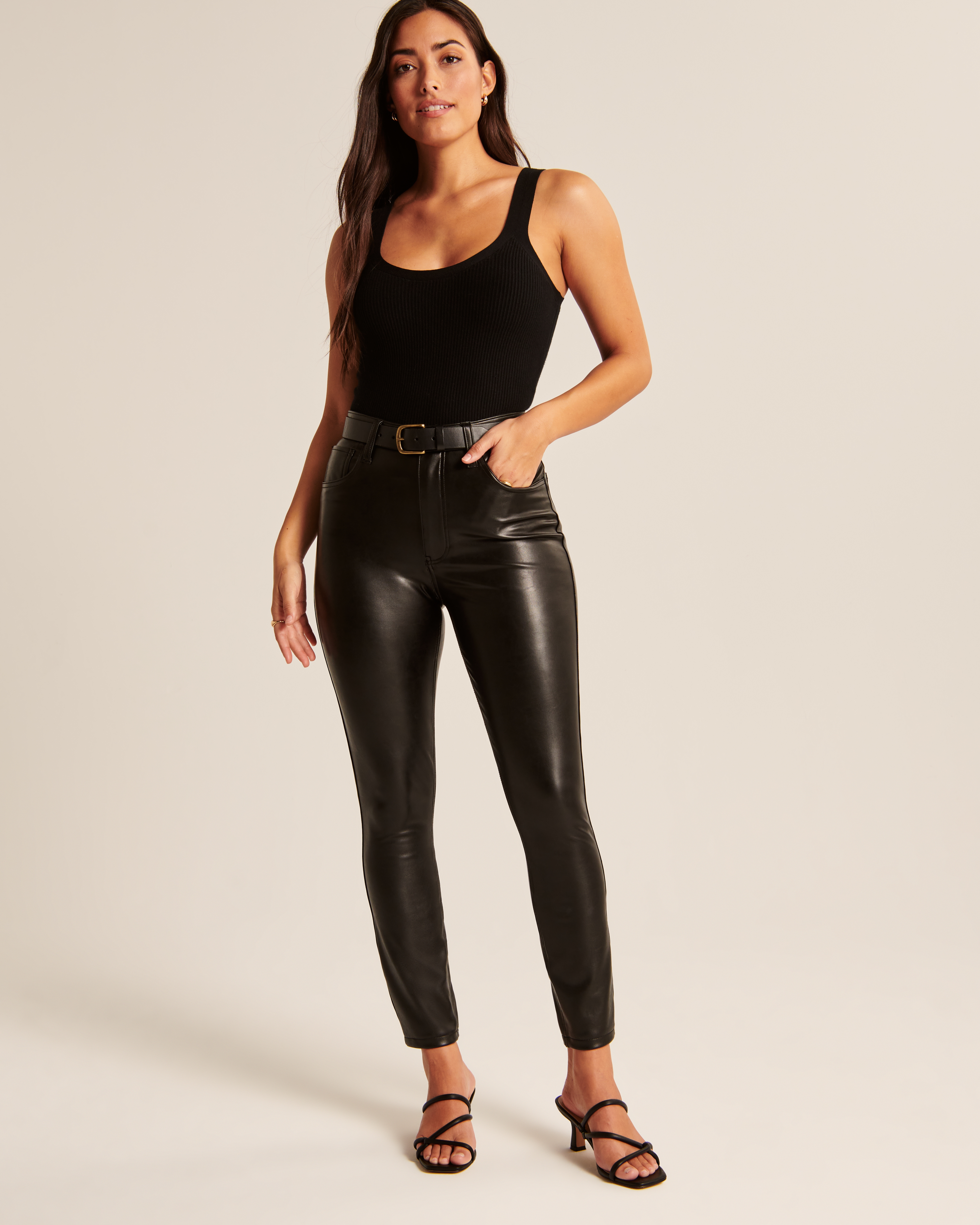 Skinny leather deals pants