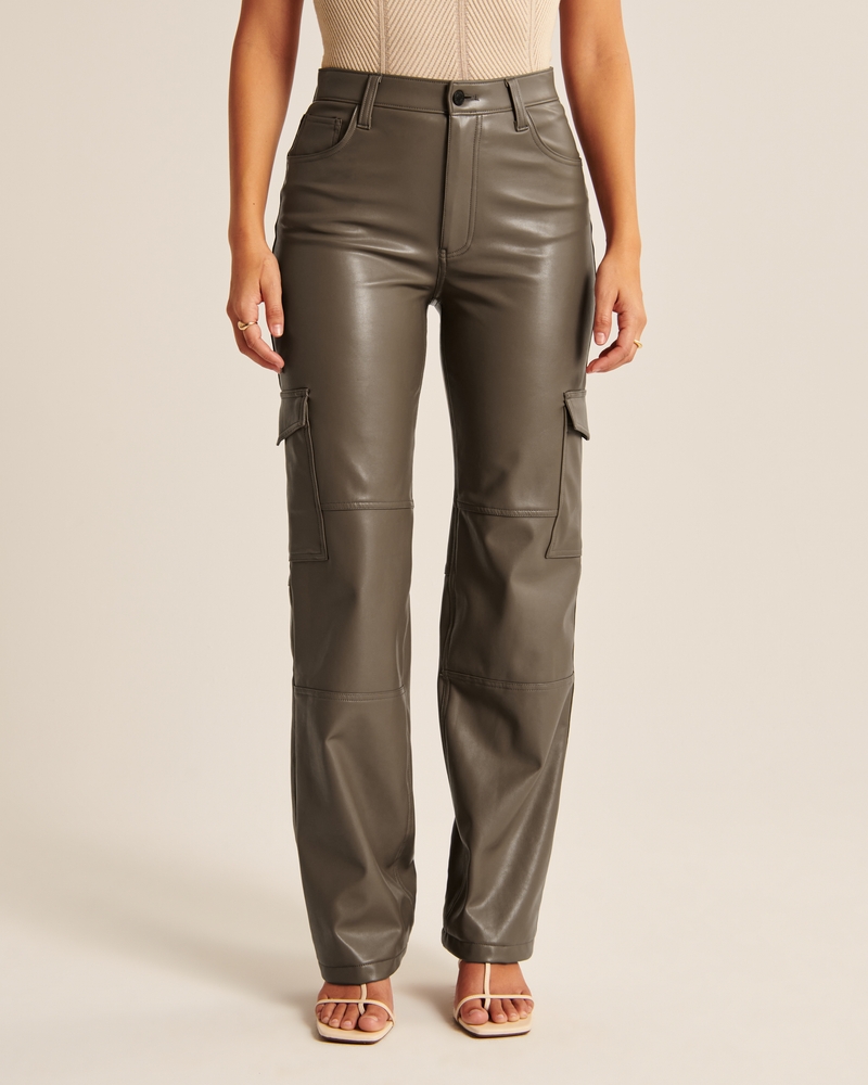 Curve Love Vegan Leather Cargo 90s Relaxed Pants